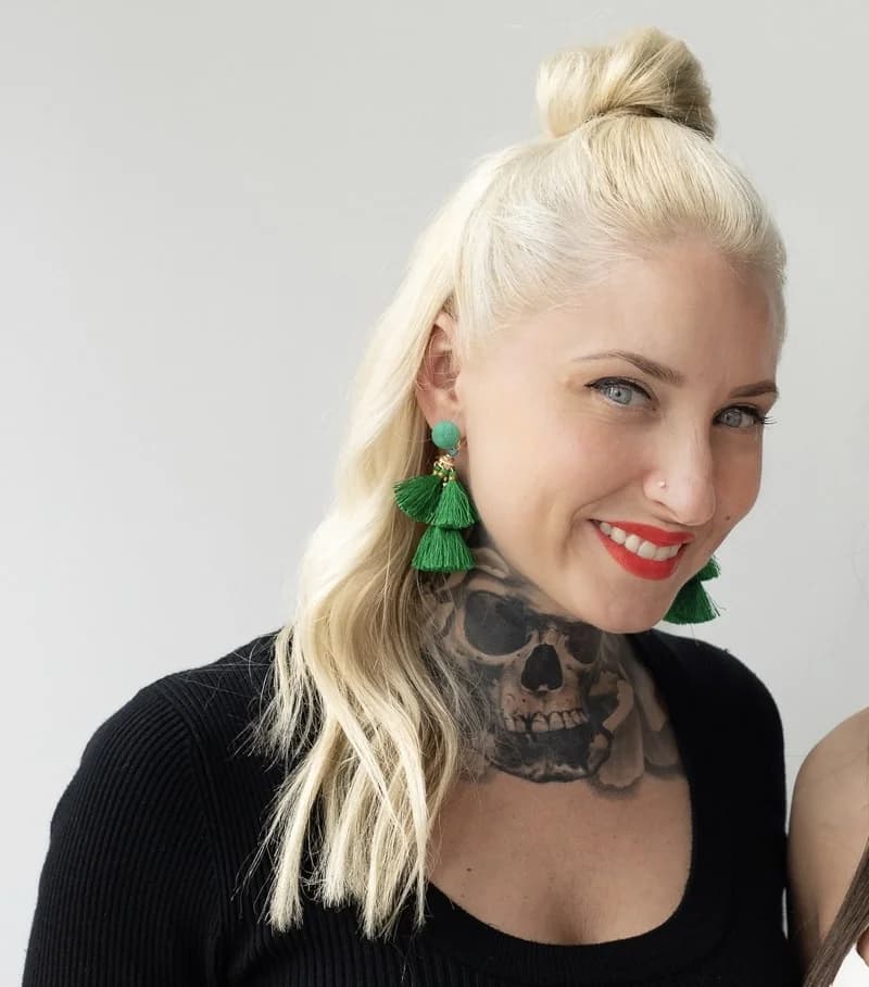 Laura, owner and nail technician at Sacred Scarab Nail Boutique.